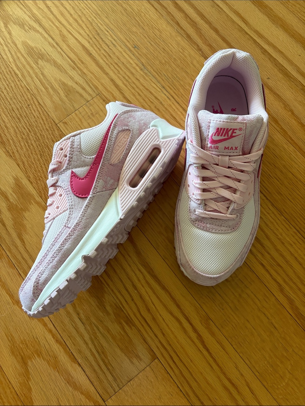 Nike Air Max Women's Light Pink and Fuchsia Sneakers